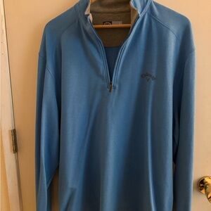 Callaway Men's Light Blue Zip-Up Sweater